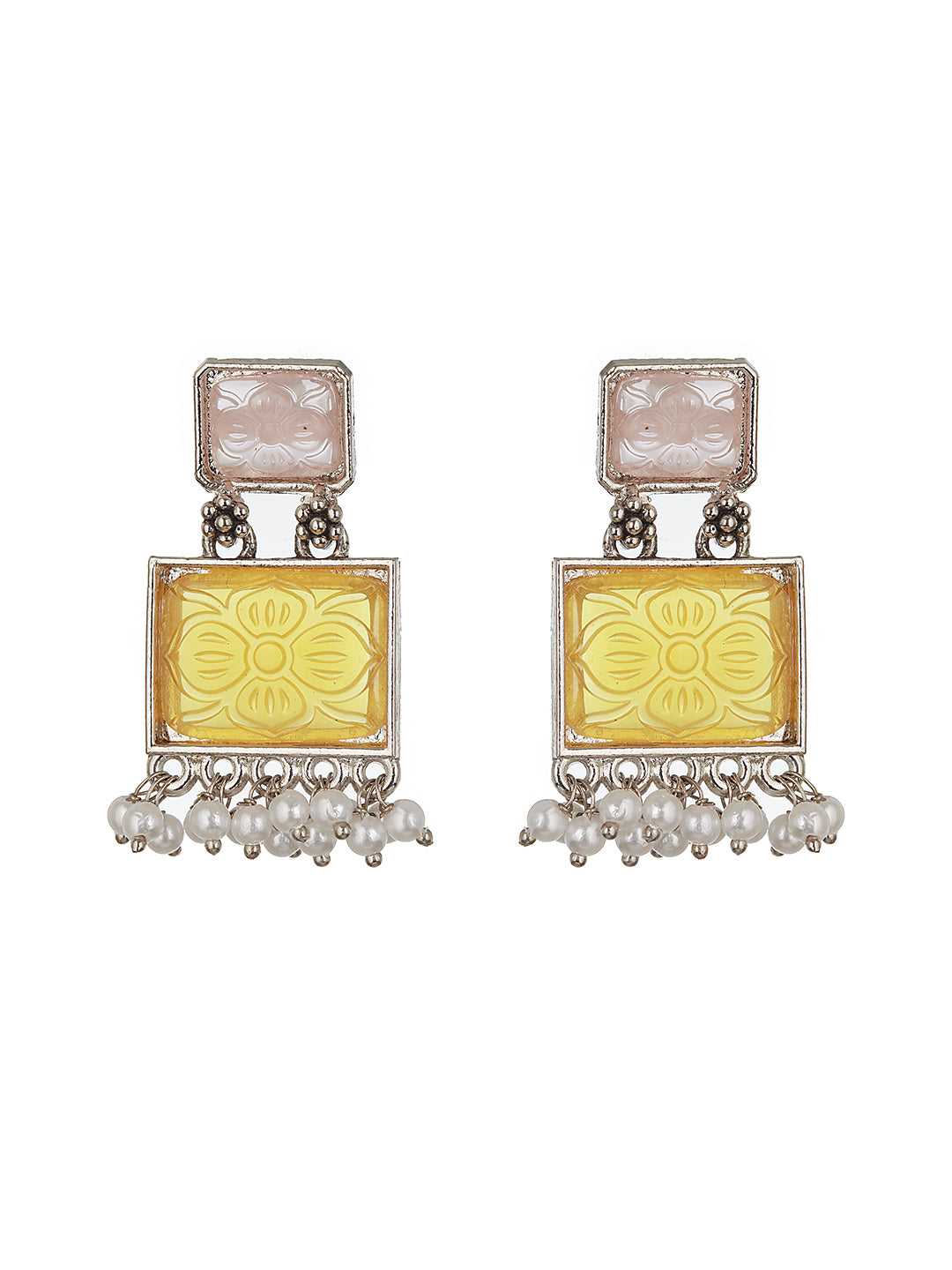 Silver-Plated Geometric Drop Earrings (Set of 2) – Statement & Minimal | Jazz & Sizzle