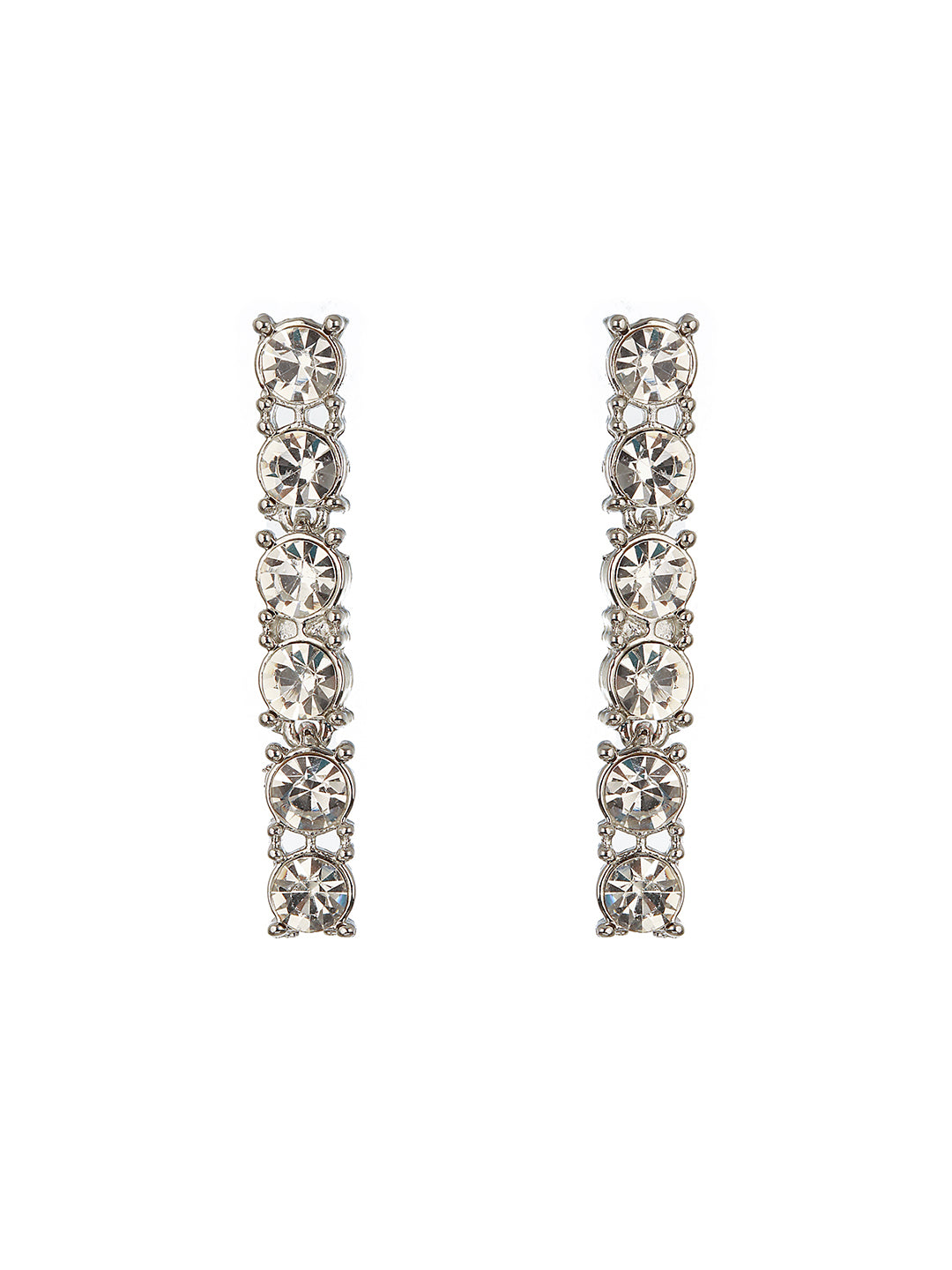 Rhodium-Plated AD-Studded Jewellery Set - Jazzandsizzle