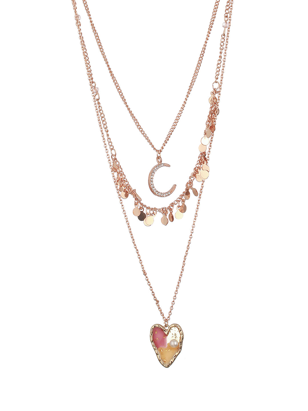 Brass Gold-Plated Layered Necklace - Jazzandsizzle