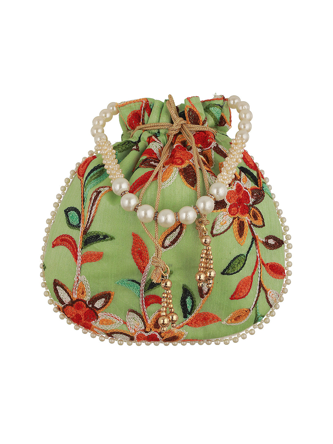 Embroidered Potli Clutch - Jazzandsizzle