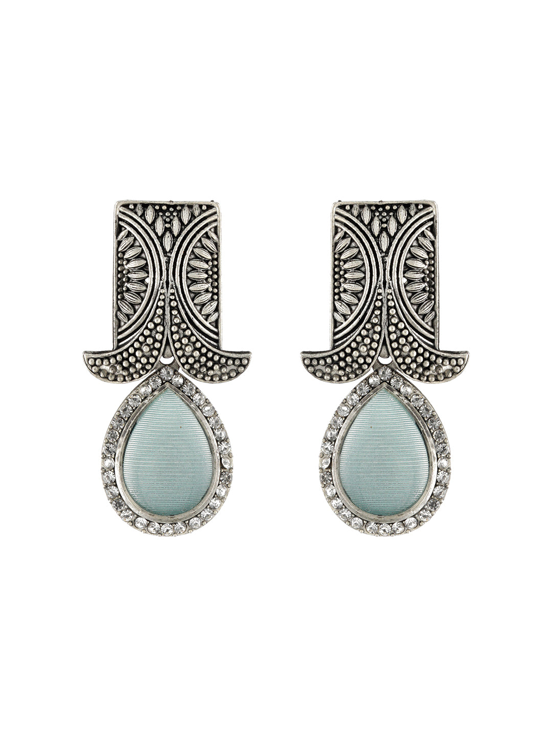 Oxidised Tear Drop Earrings - Jazzandsizzle