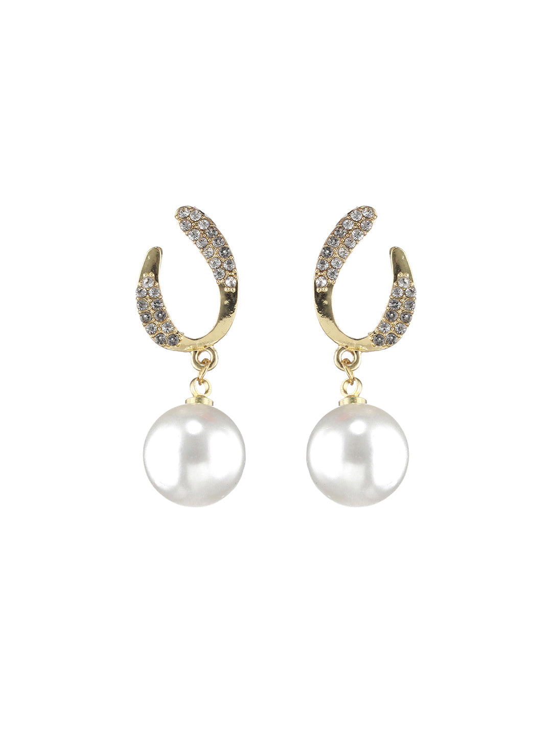 Gold-Plated Contemporary Drop Earrings - Jazzandsizzle