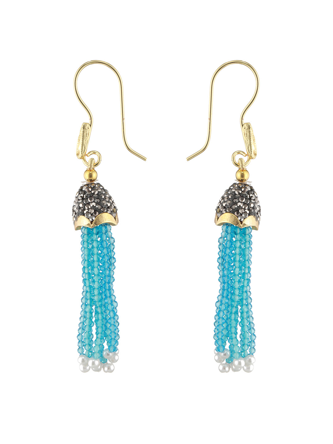 Gold-Plated Beaded Necklace and Earrings - Jazzandsizzle