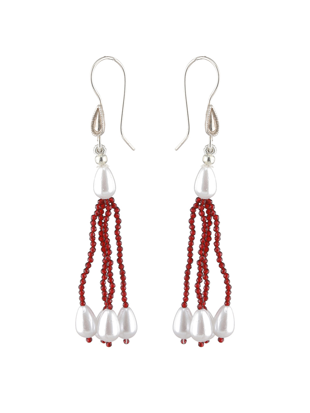 Silver-Plated Beaded Necklace and Earrings - Jazzandsizzle