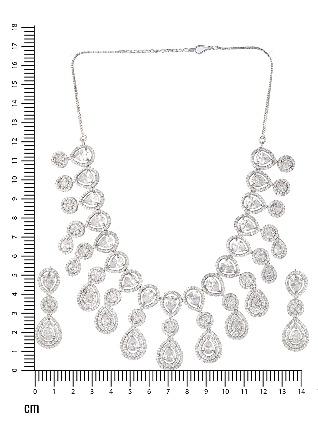 JAZZ AND SIZZLE Silver-Plated AD-Studded Jewelry Set - Jazzandsizzle