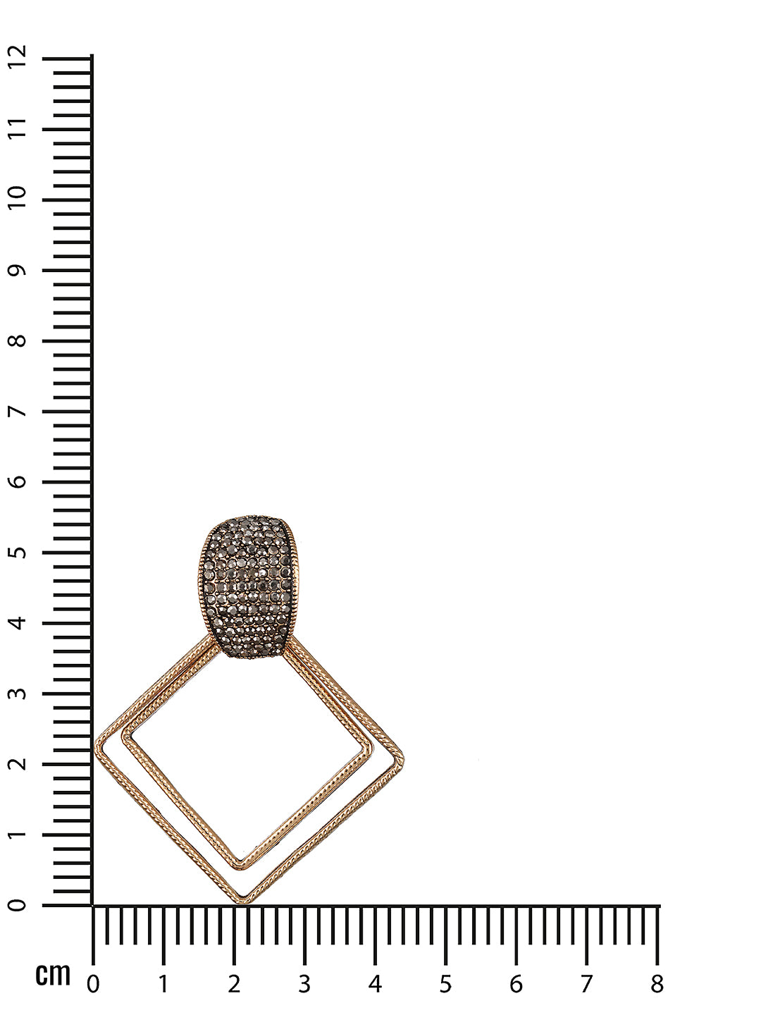 JAZZ AND SIZZLE Gold-Plated Square Shaped Drop Earrings - Jazzandsizzle