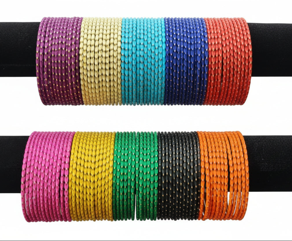 Jazz And Sizzle Multi-Color Set of 144 Bangles for Women and Girls Bangles