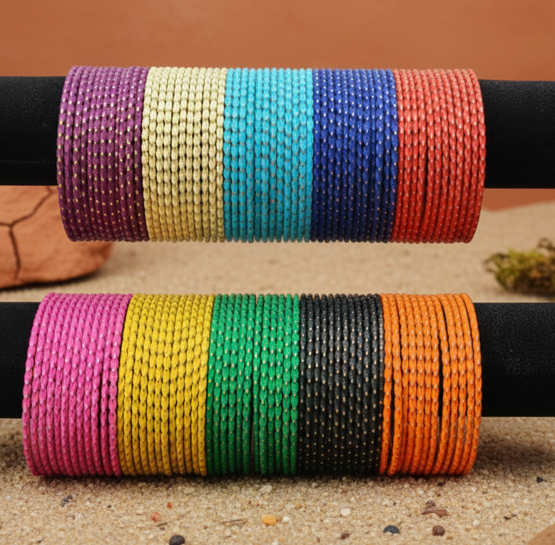 Jazz And Sizzle Multi-Color Set of 144 Bangles for Women and Girls Bangles