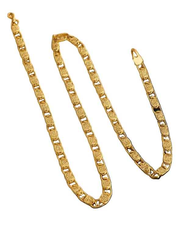 Jazz And Sizzle High Micron Gold Plated Stainless Steel Mens Necklace