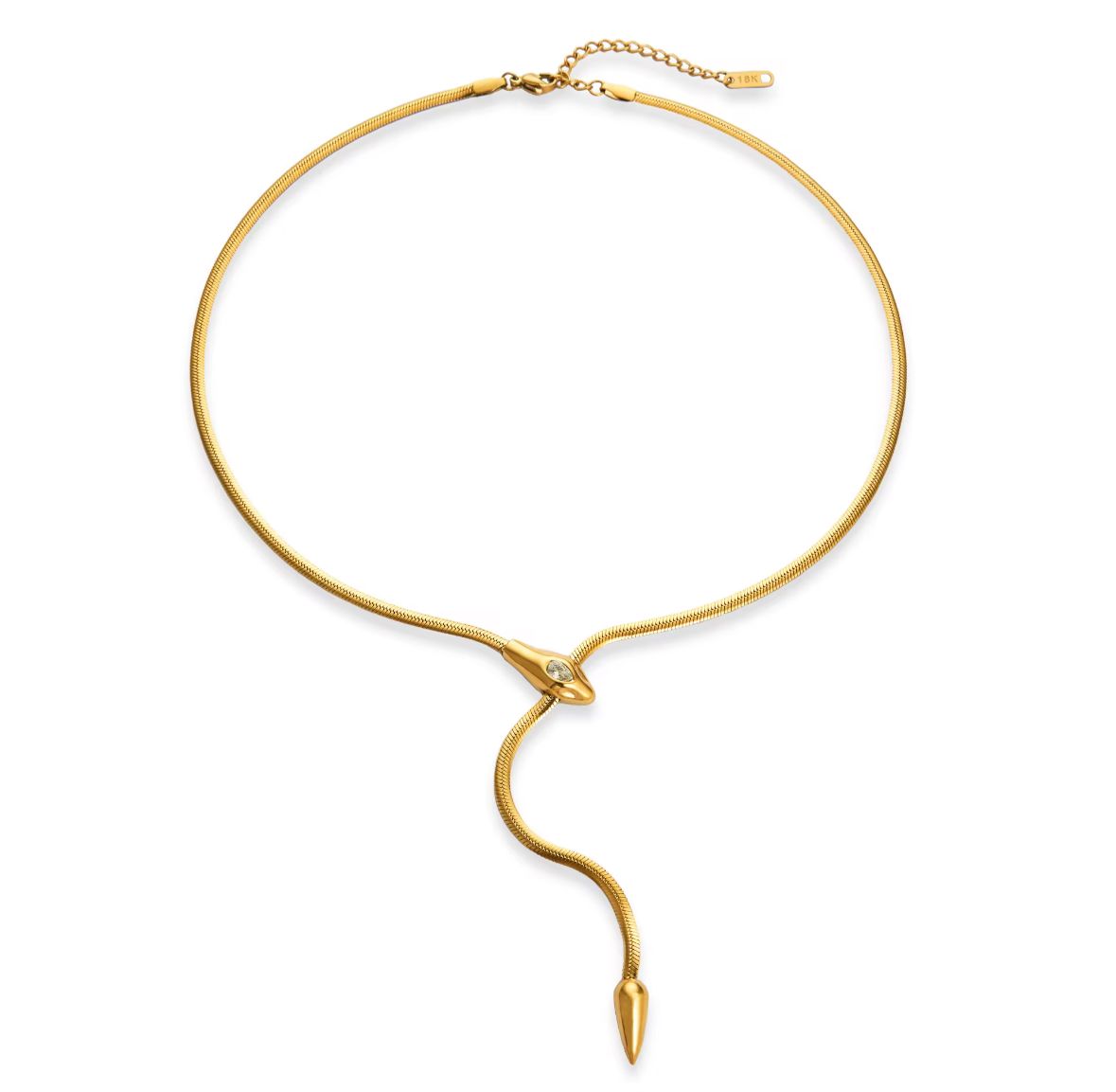 Elegant Gold Y-Shape Necklace for Women – Stainless Steel Anti-Tarnish Adjustable Chain