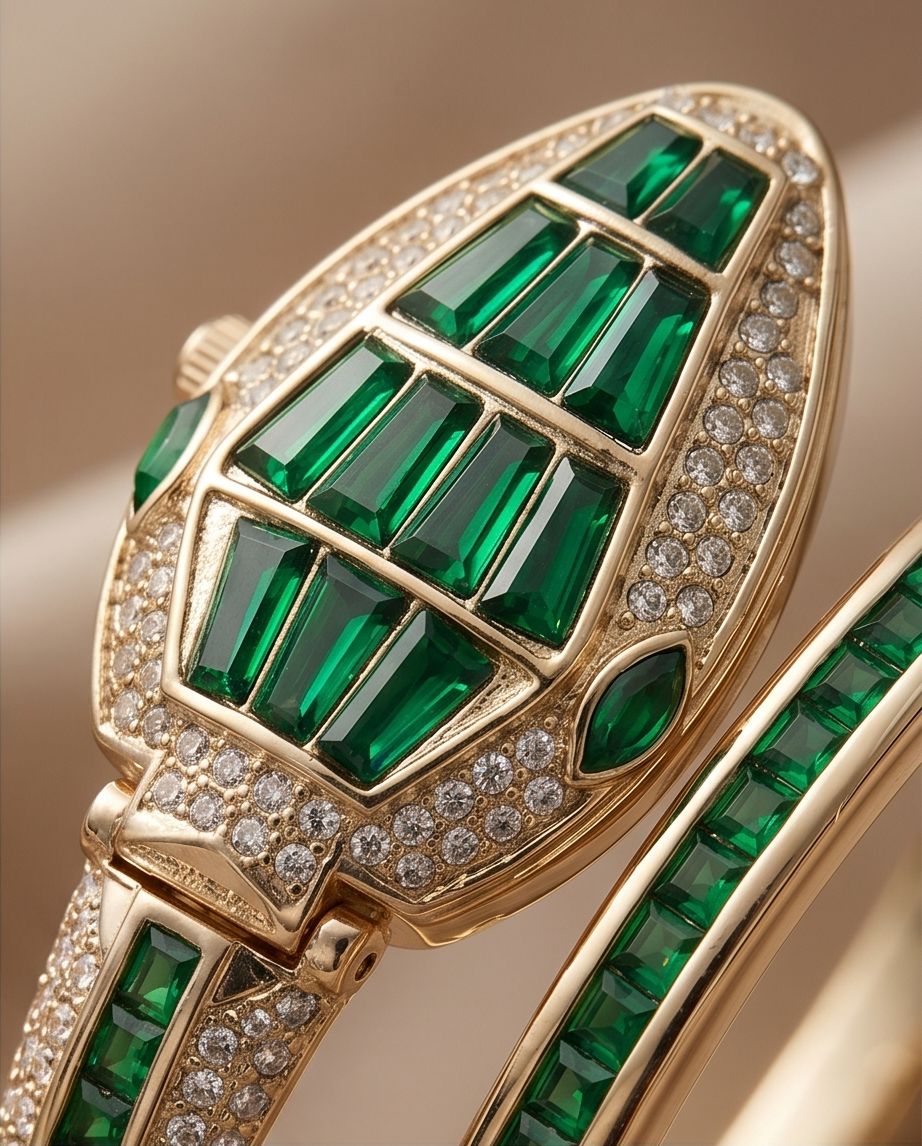 Emerald Grace Stainless Steel Bracelet Watch | Anit Tarnish