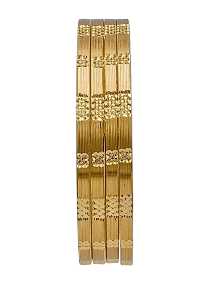 Set Of 4 18K Gold-Plated Bangles