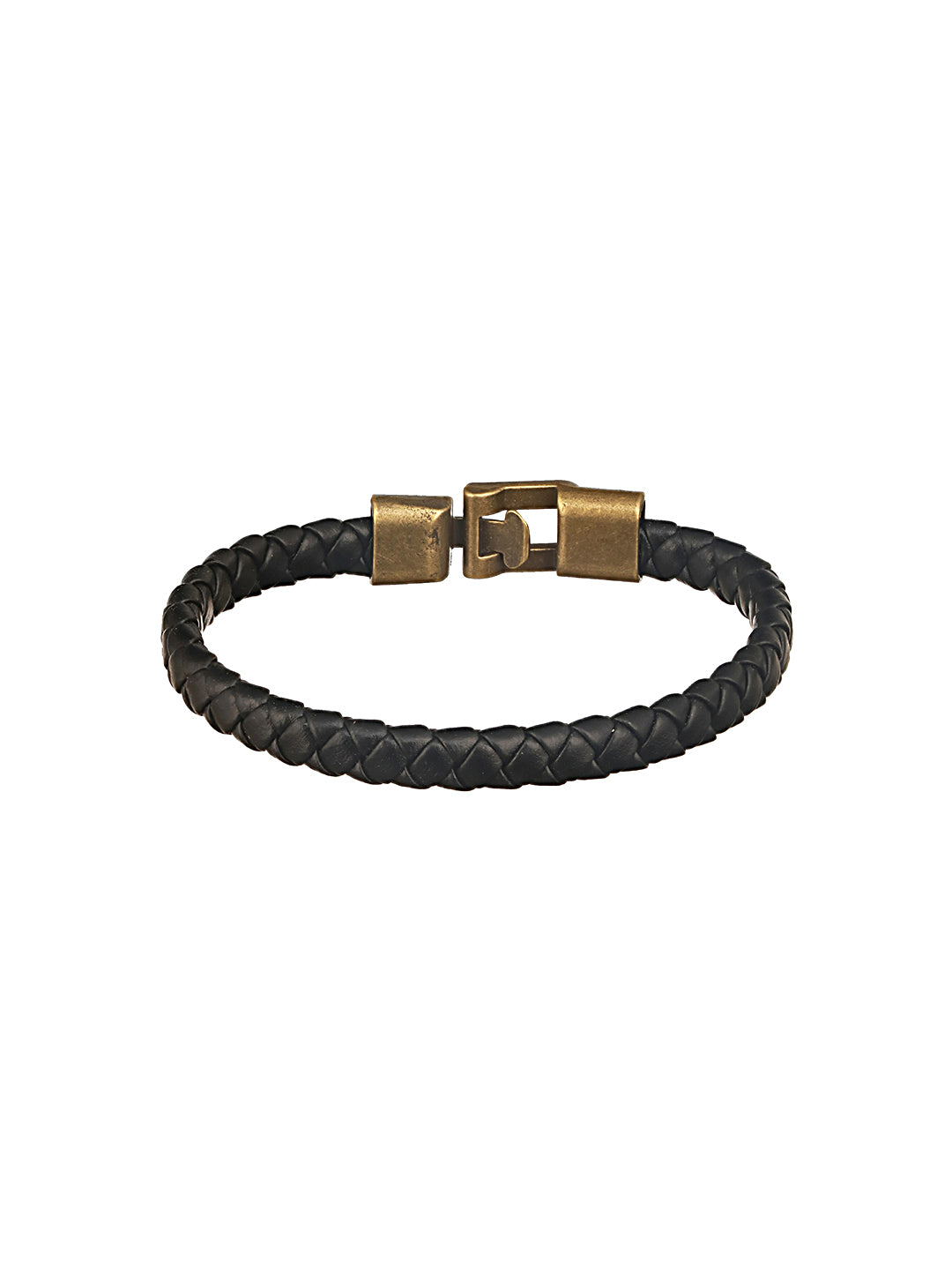 Jazz And Sizzle Men's Set of 3 Brown and Black Elasticated Beaded bracelet