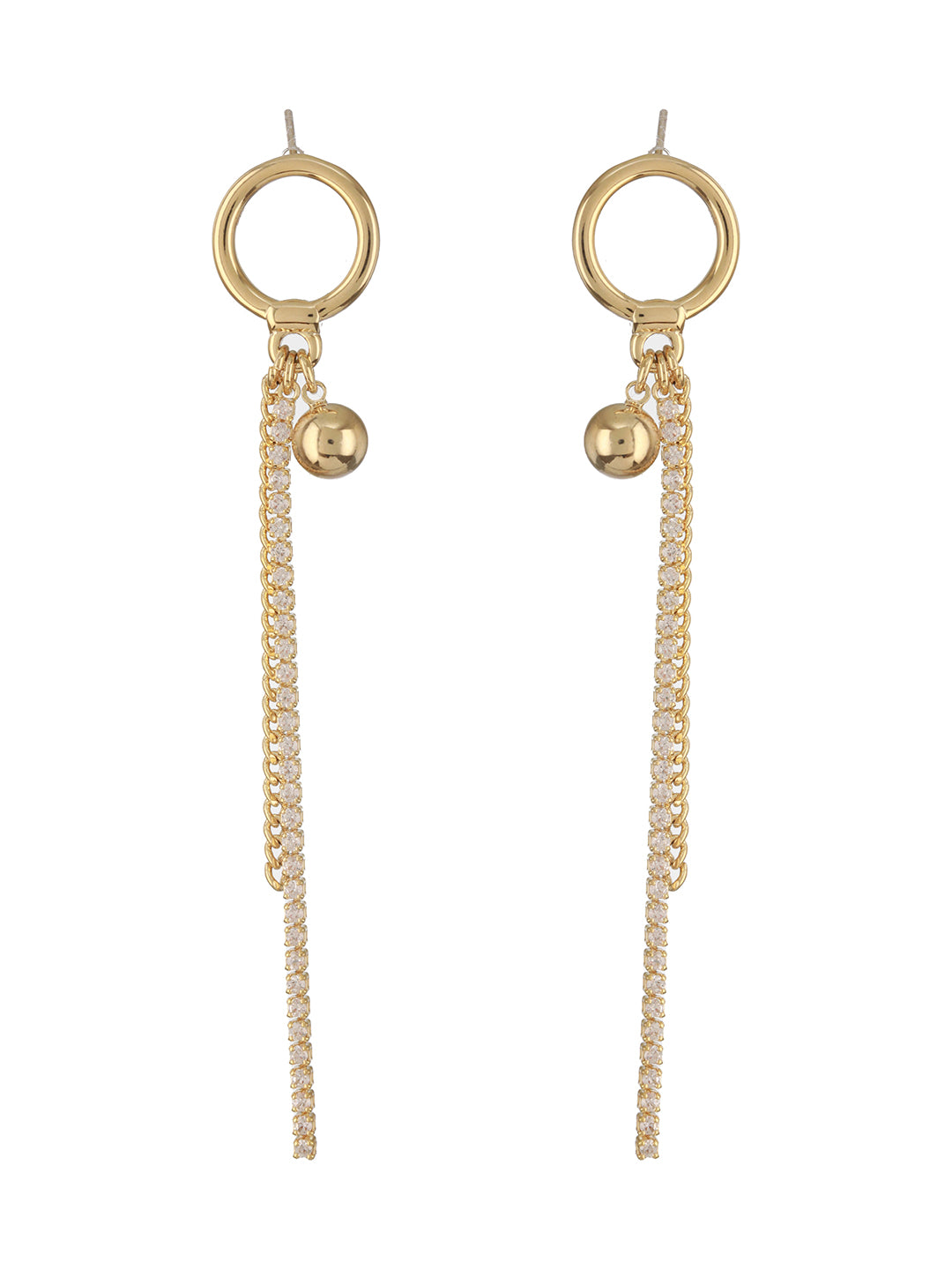 Gold-Plated Pearl Drop Earrings Set