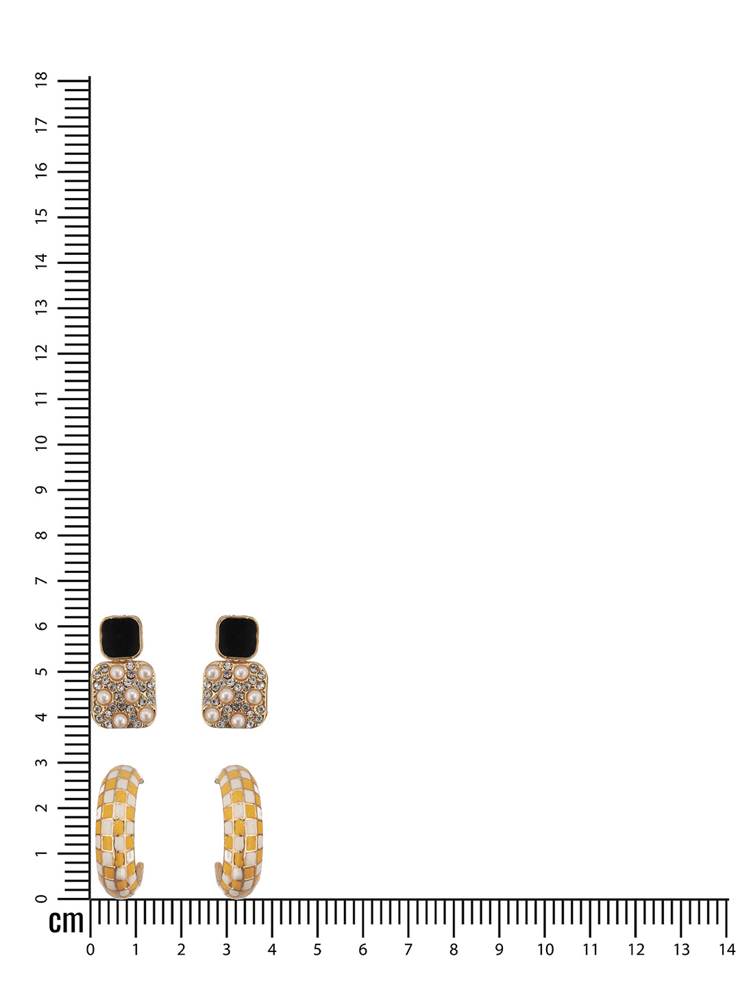 Jazz And Sizzle Set of 2 Textured Half Hoop Earrings