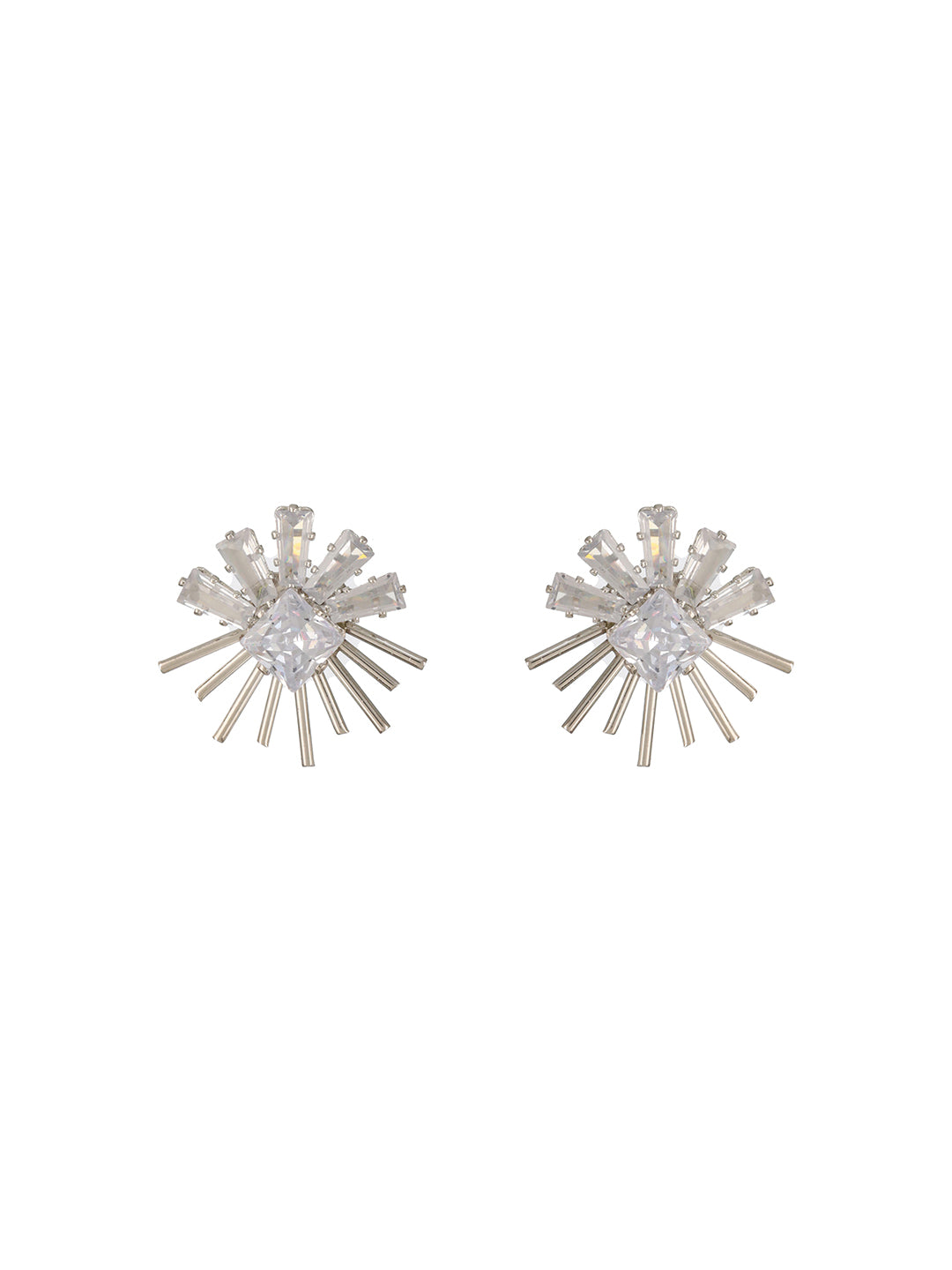Jazz And Sizzle Set Of 2 Gold-Plated Drop & Silver-Plated Stud & Drop Earrings