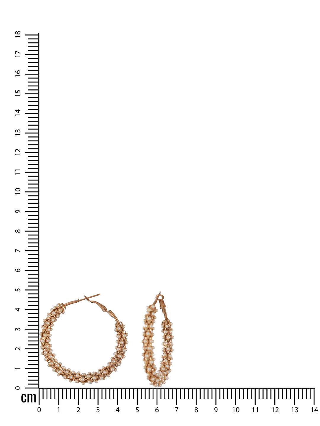 Jazz And Sizzle Pearl Beaded Hoop Earrings