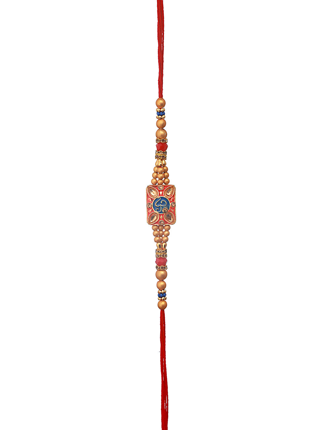 Jazz And Sizzle Set Of 2 Om & Rudraksh Spiritual Thread Rakhi With Roli Chawal