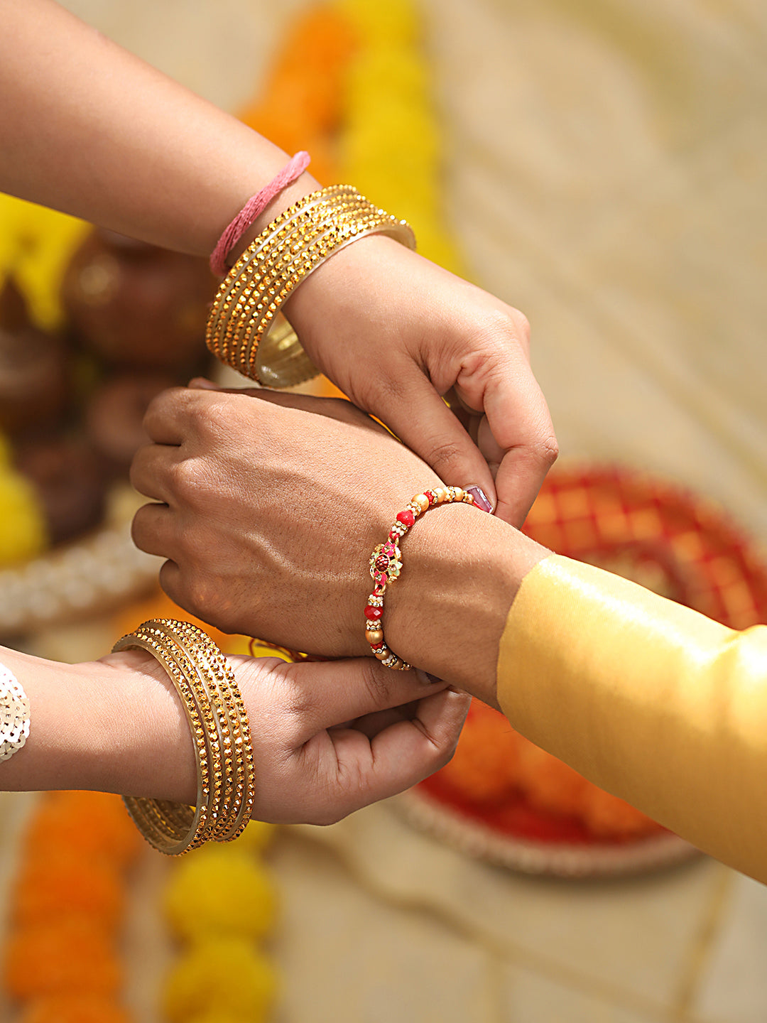 Jazz And Sizzle Set Of 2 Om & Ganpati Religious Rudraksh Rakhi