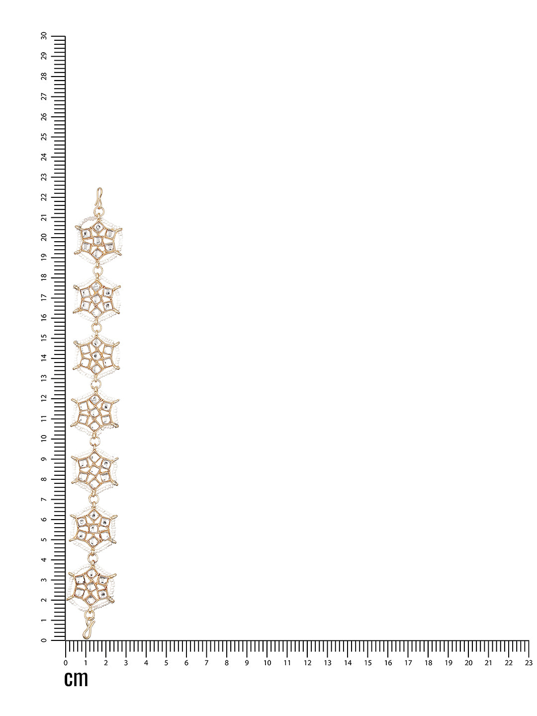 Gold-Plated White Kundan & Pearl Studded Sheeshphool Mathapatti - Jazzandsizzle