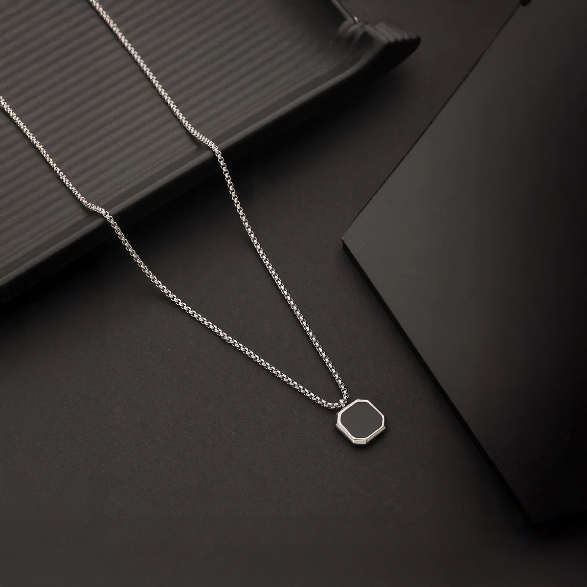Jazz and Sizzle Combo Set Of 3 Men Pendant Locket Necklace Silver Plated