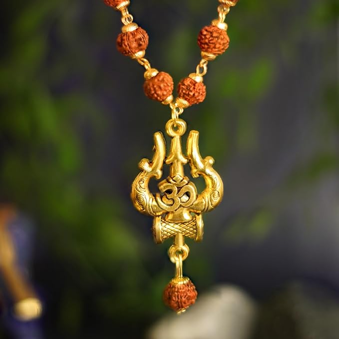 Original Karungali Mala with Silver Plated Spiritual Pendant for Men-JS-SNL-041