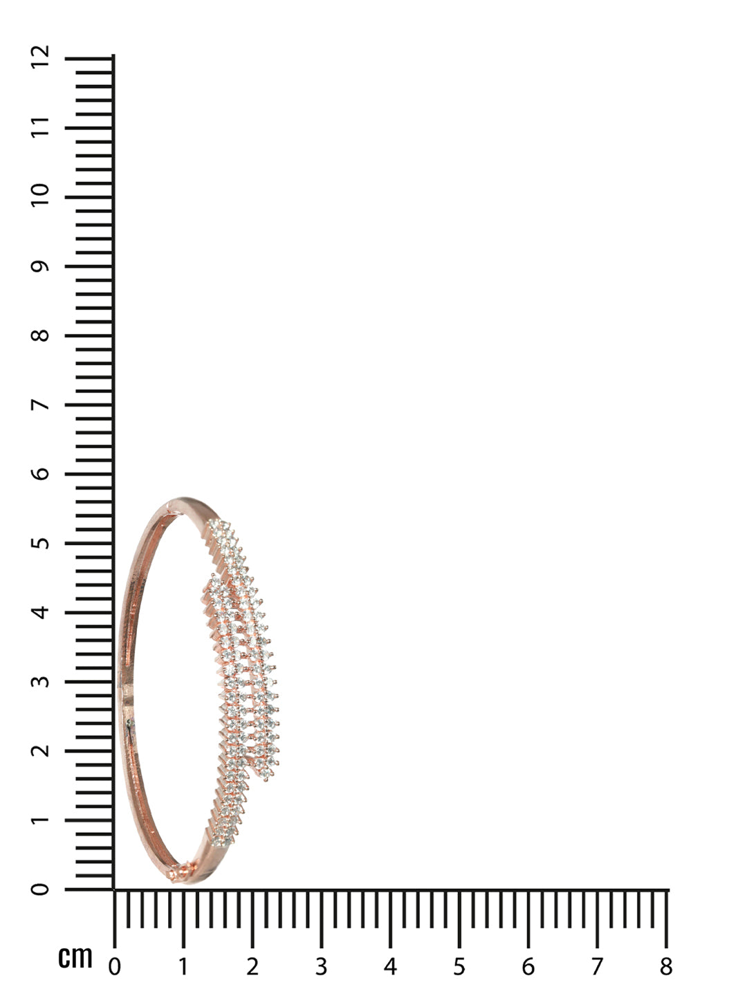 Rose Gold-Plated American Diamond Studded Bracelet - Jazzandsizzle