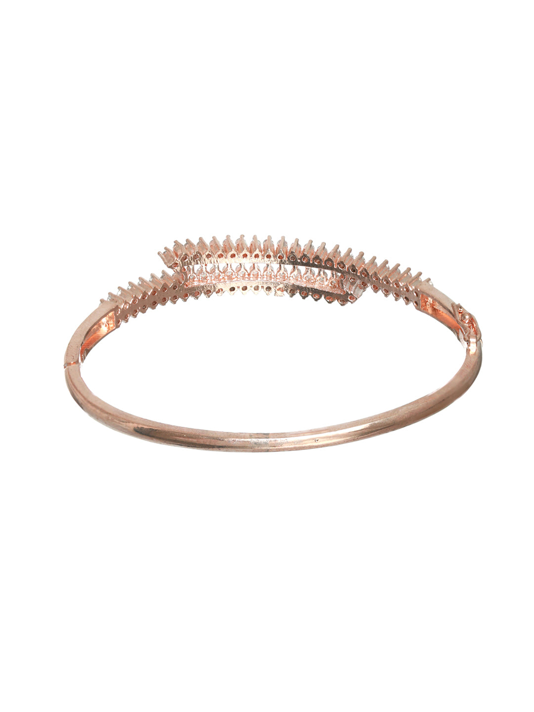 Rose Gold-Plated American Diamond Studded Bracelet - Jazzandsizzle