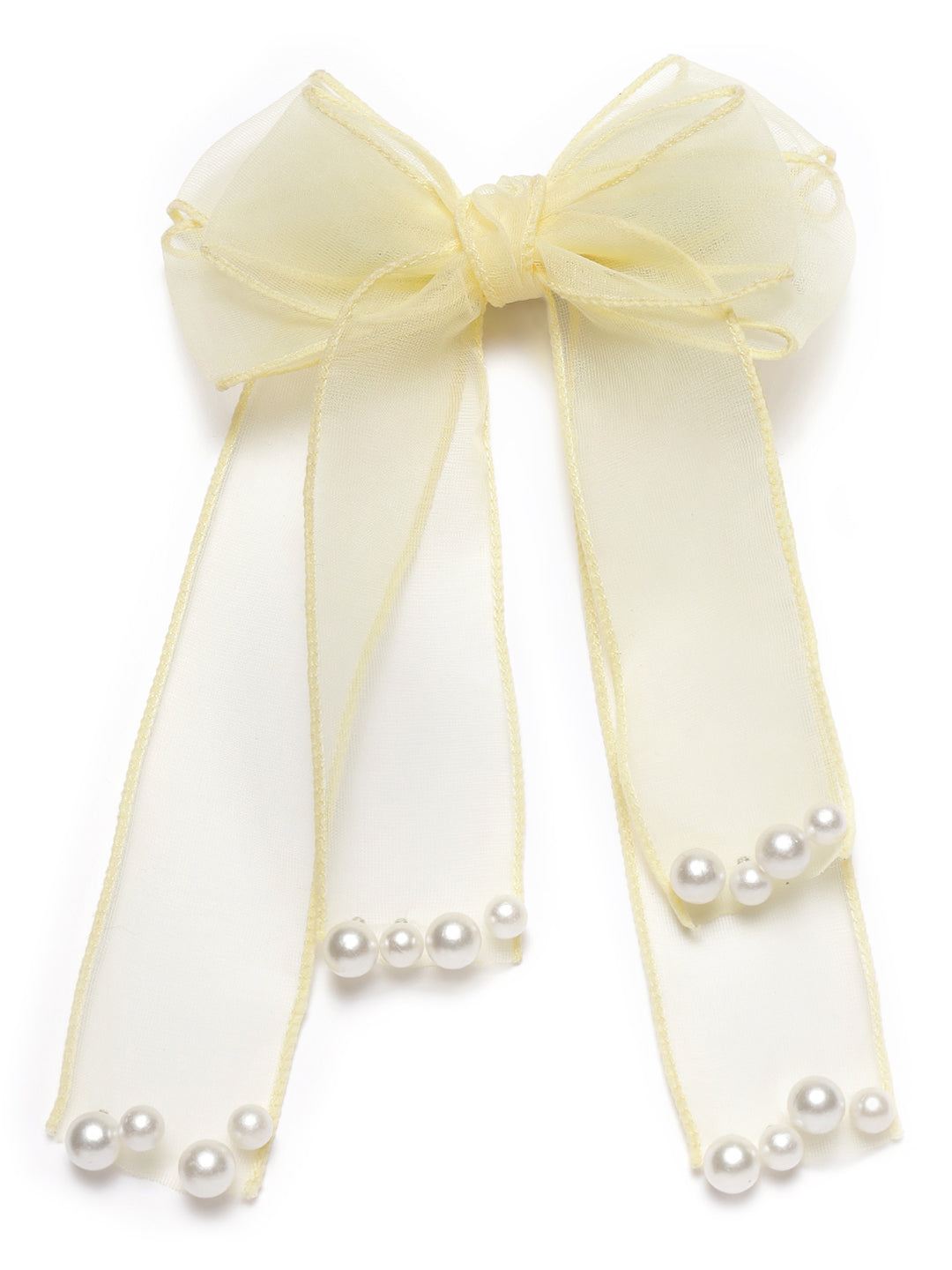 Black & Yellow Set of 2 Handcrafted Bow Shaped Alligator Hair Clip - Jazzandsizzle