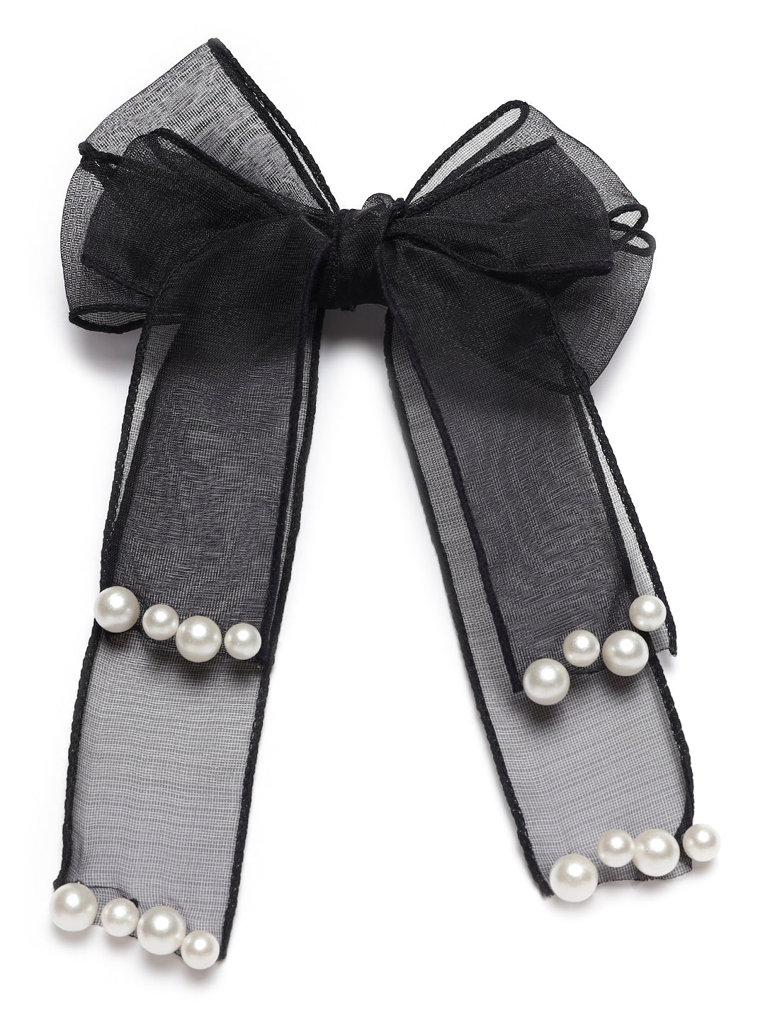 Black & Yellow Set of 2 Handcrafted Bow Shaped Alligator Hair Clip - Jazzandsizzle