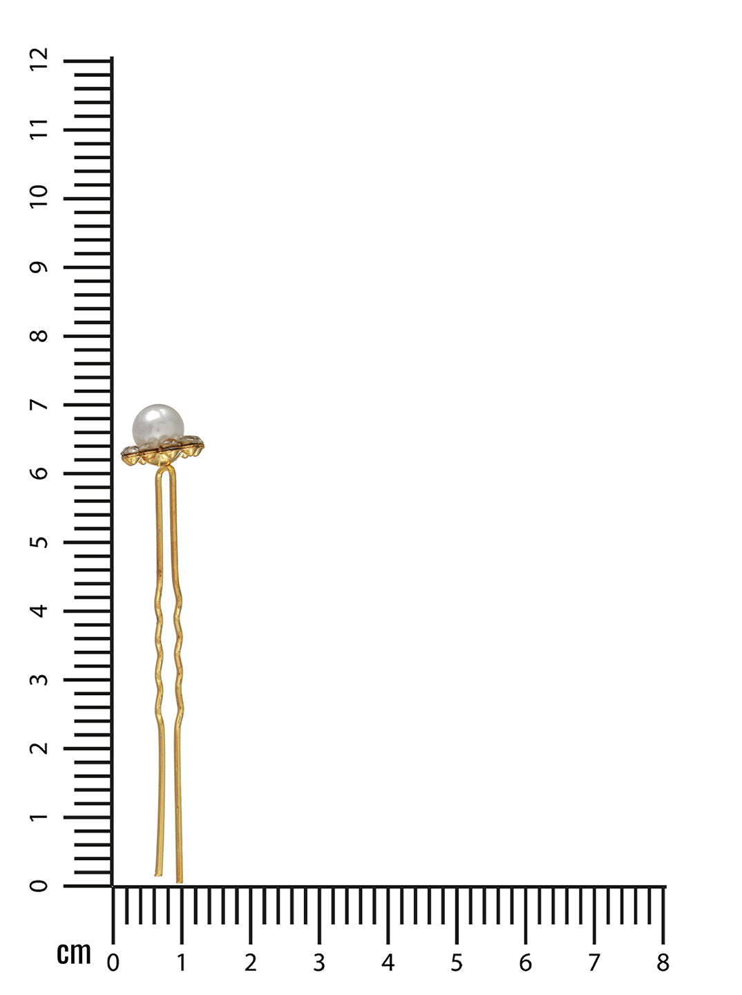 Women Set of 12 Silver-Toned & White Pearl Beaded U Pins - Jazzandsizzle