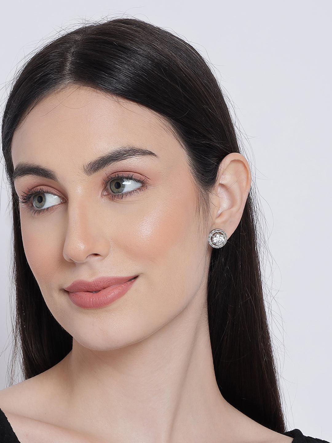 Silver-Plated Drop & White Studs Earrings - Jazzandsizzle