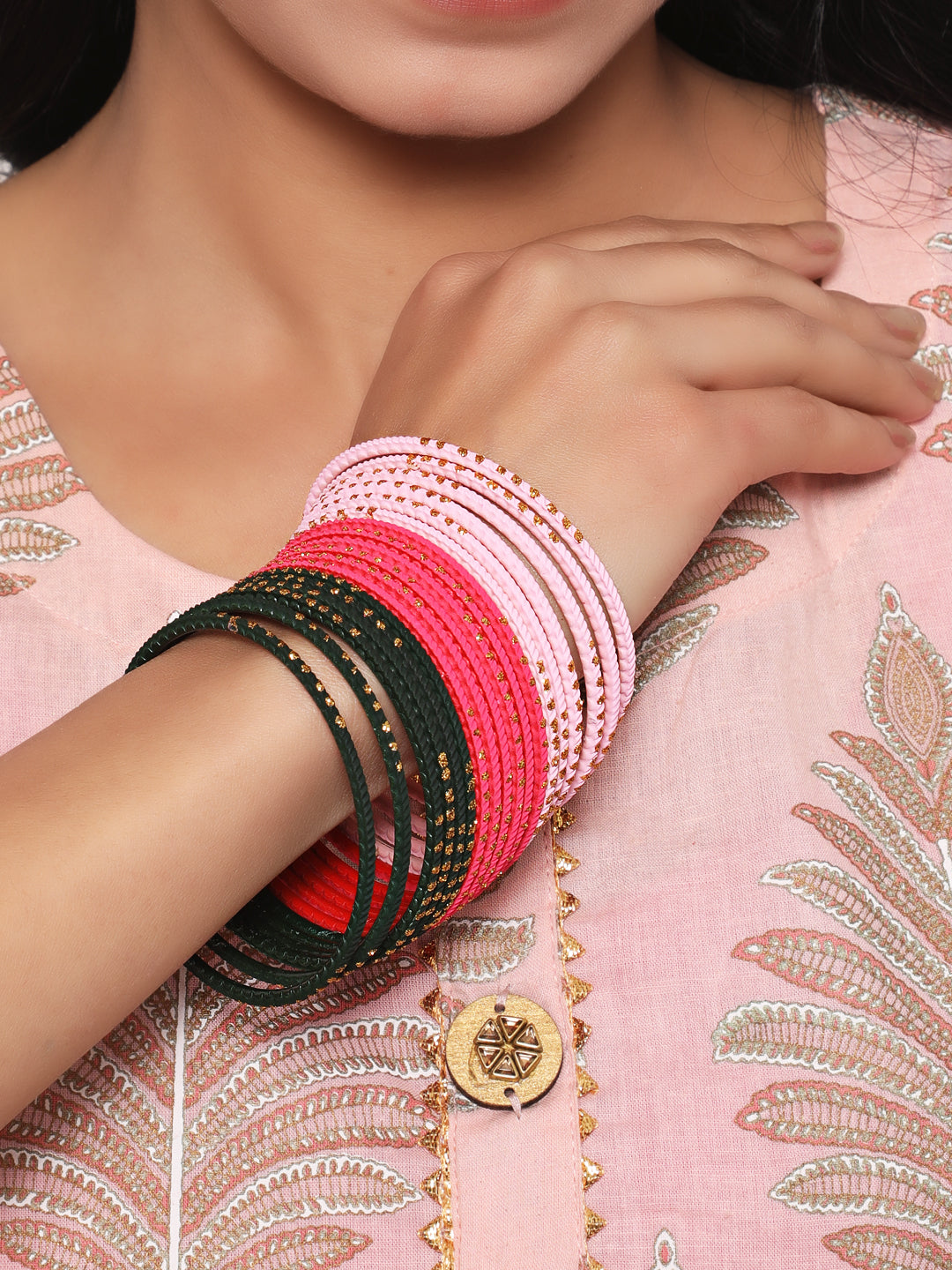 Set of 24 solid handcrafted Multicolour Bangles - Jazzandsizzle