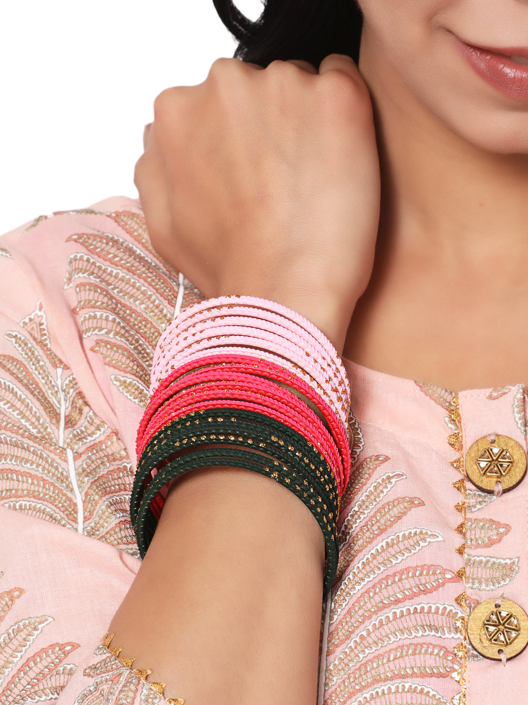 Set of 24 solid handcrafted Multicolour Bangles - Jazzandsizzle