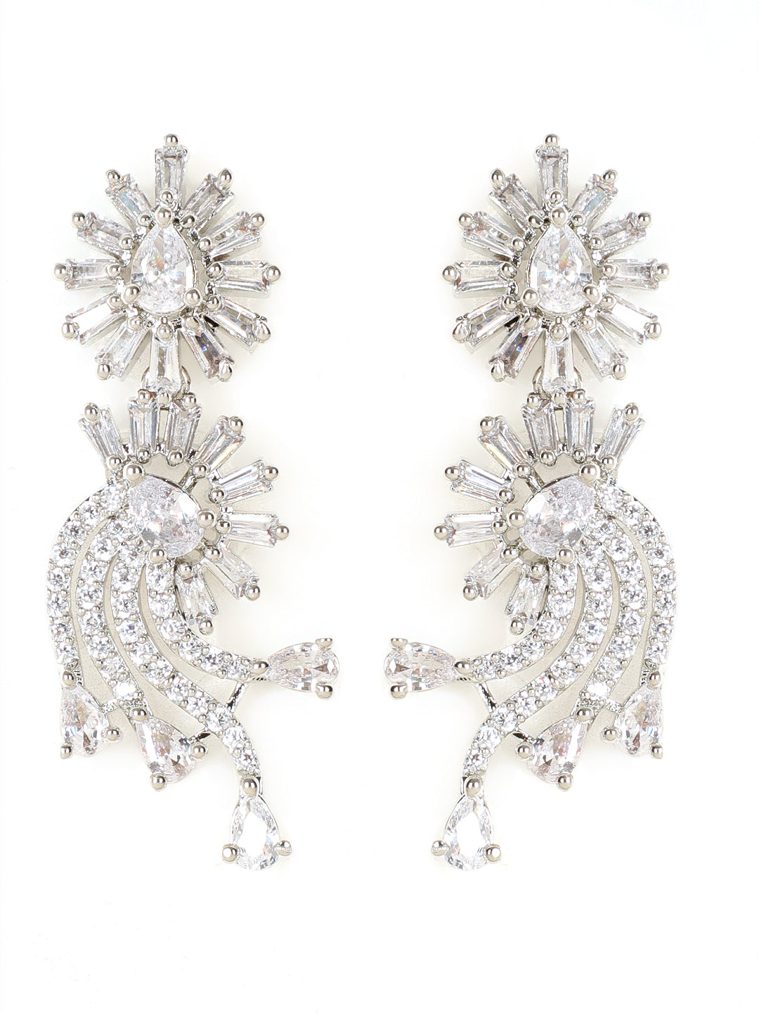 Silver-Plated AD-Studded Handcrafted Jewellery Set - Jazzandsizzle