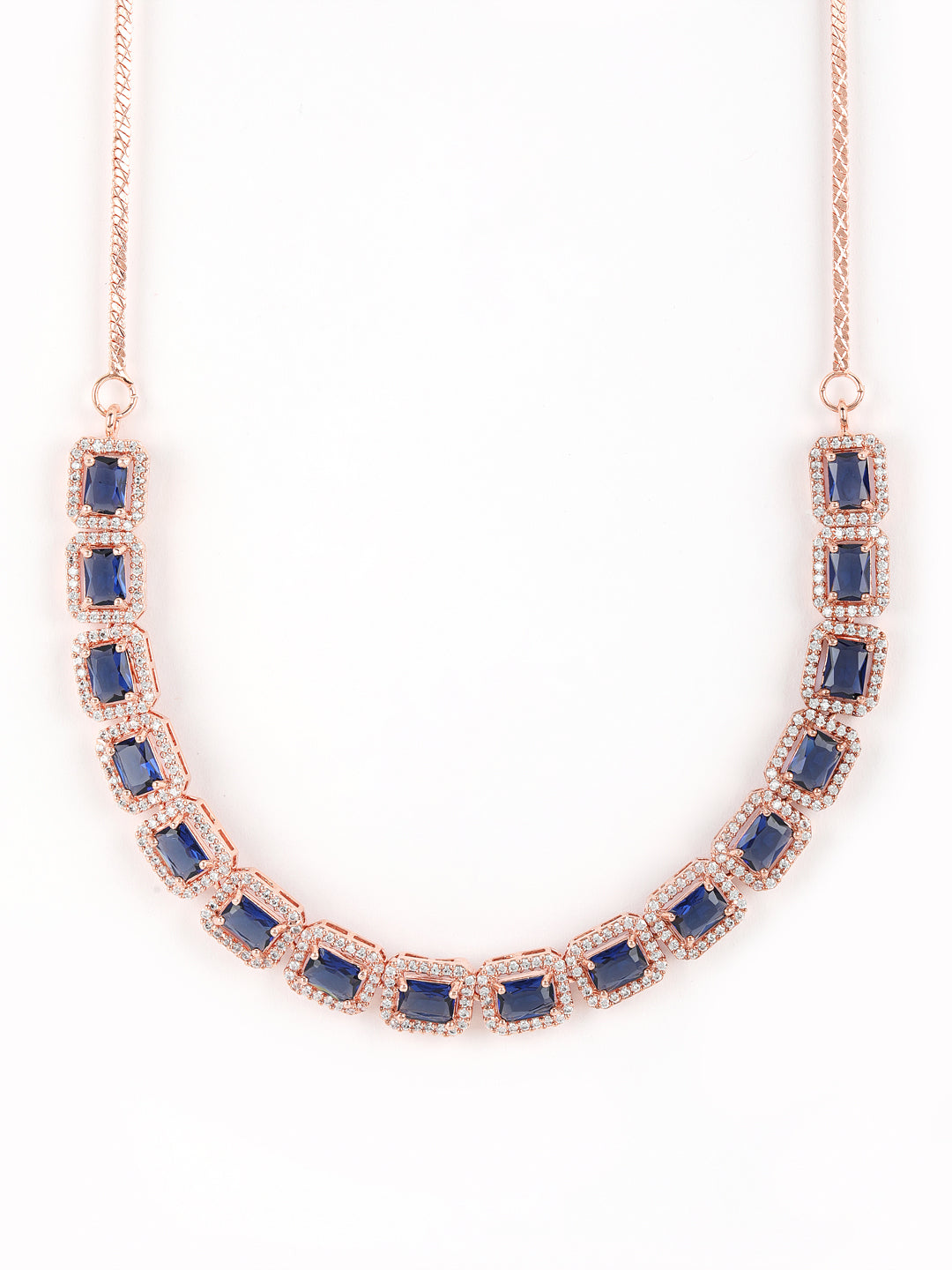 Blue American Diamond Gold-Plated Jewellery Set - Jazzandsizzle