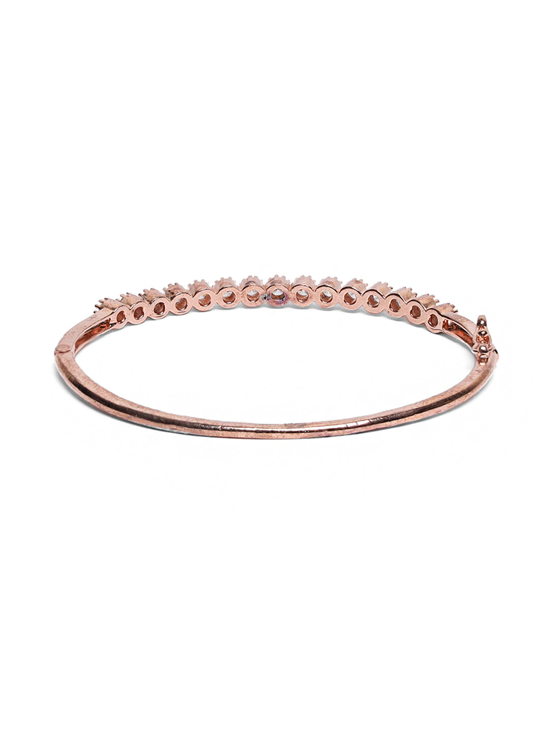 Rose Gold-Plated American Diamond Studded Bracelet - Jazzandsizzle
