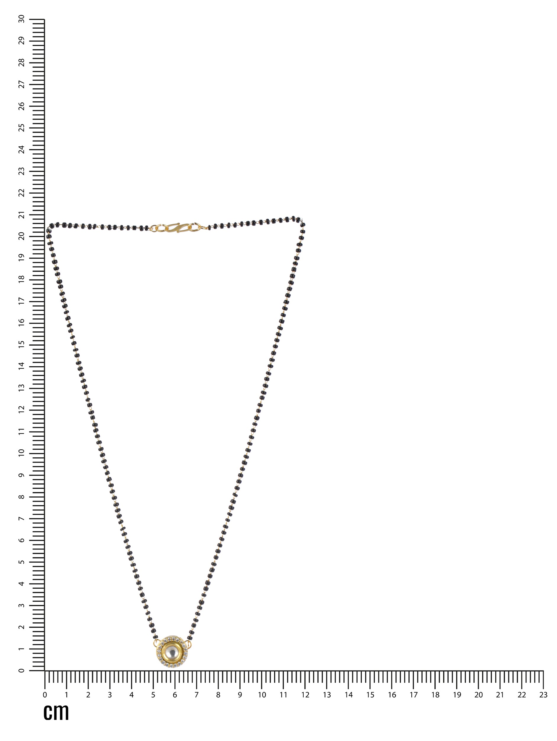 Black & Gold Kundan Mangalsutra - Jazzandsizzle