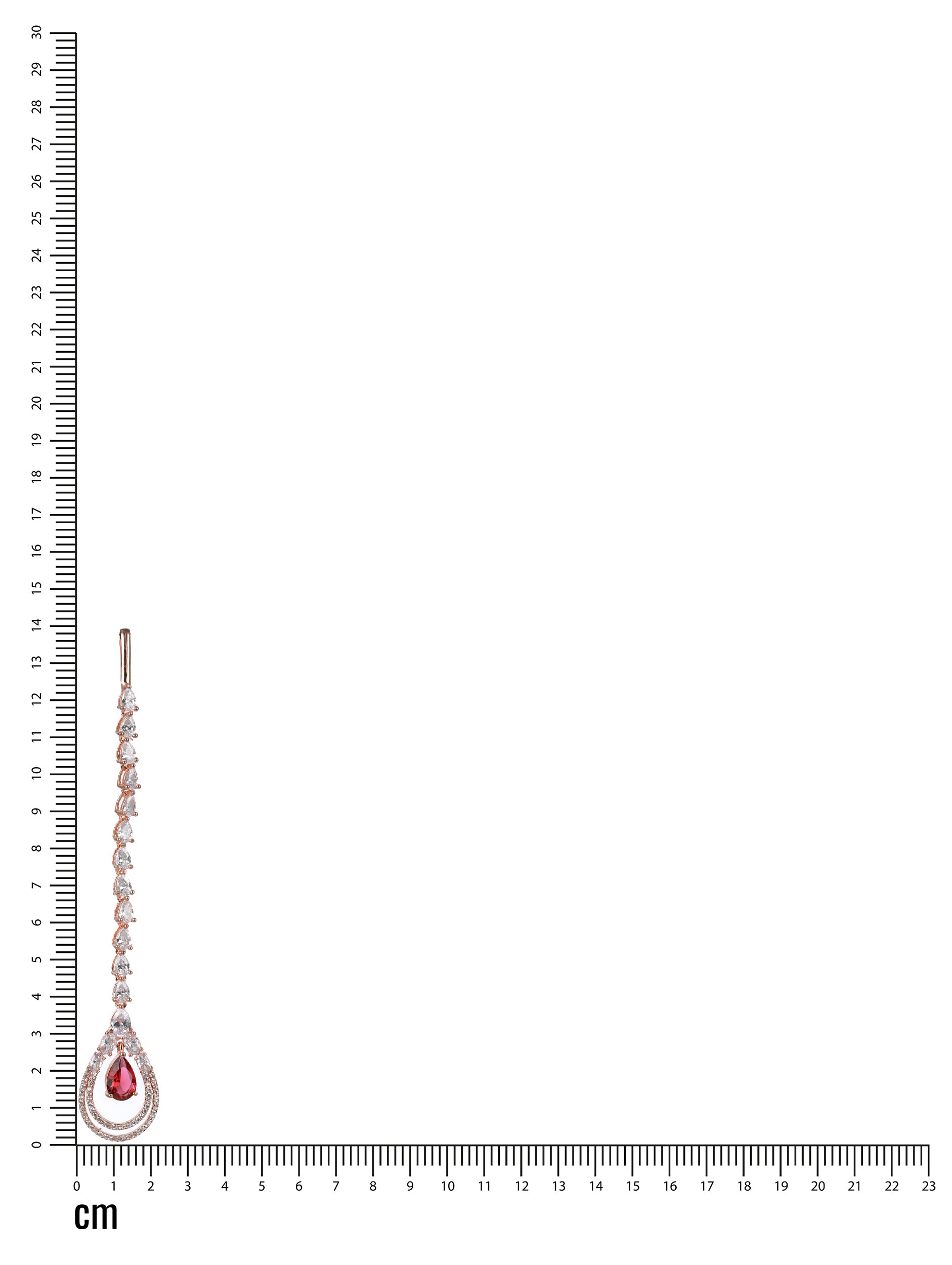 Rose Gold-Plated Magenta AD-Studded & White AD Studded Maangtikka - Jazzandsizzle