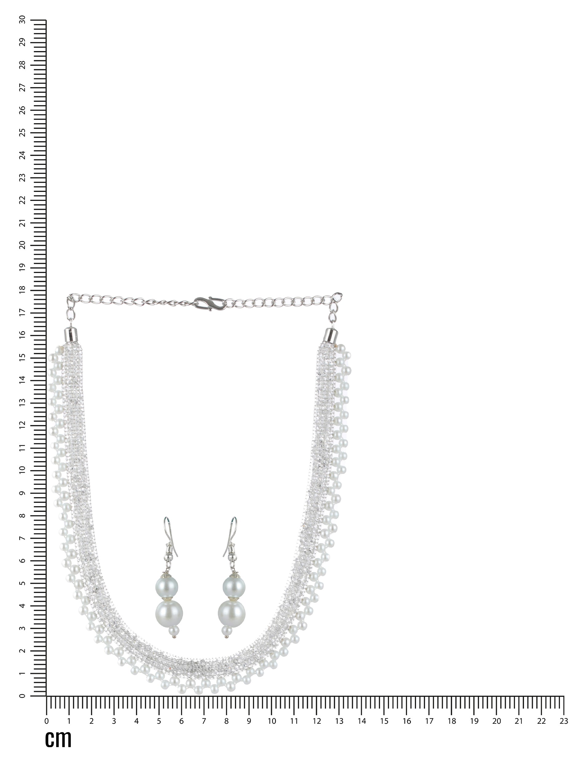 Silver Plated & White Pearl Jewellery set - Jazzandsizzle