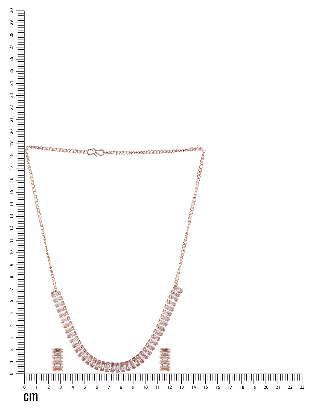 Rose-Gold Plated American diamond Studded Handcrafted Jewellery Set - Jazzandsizzle