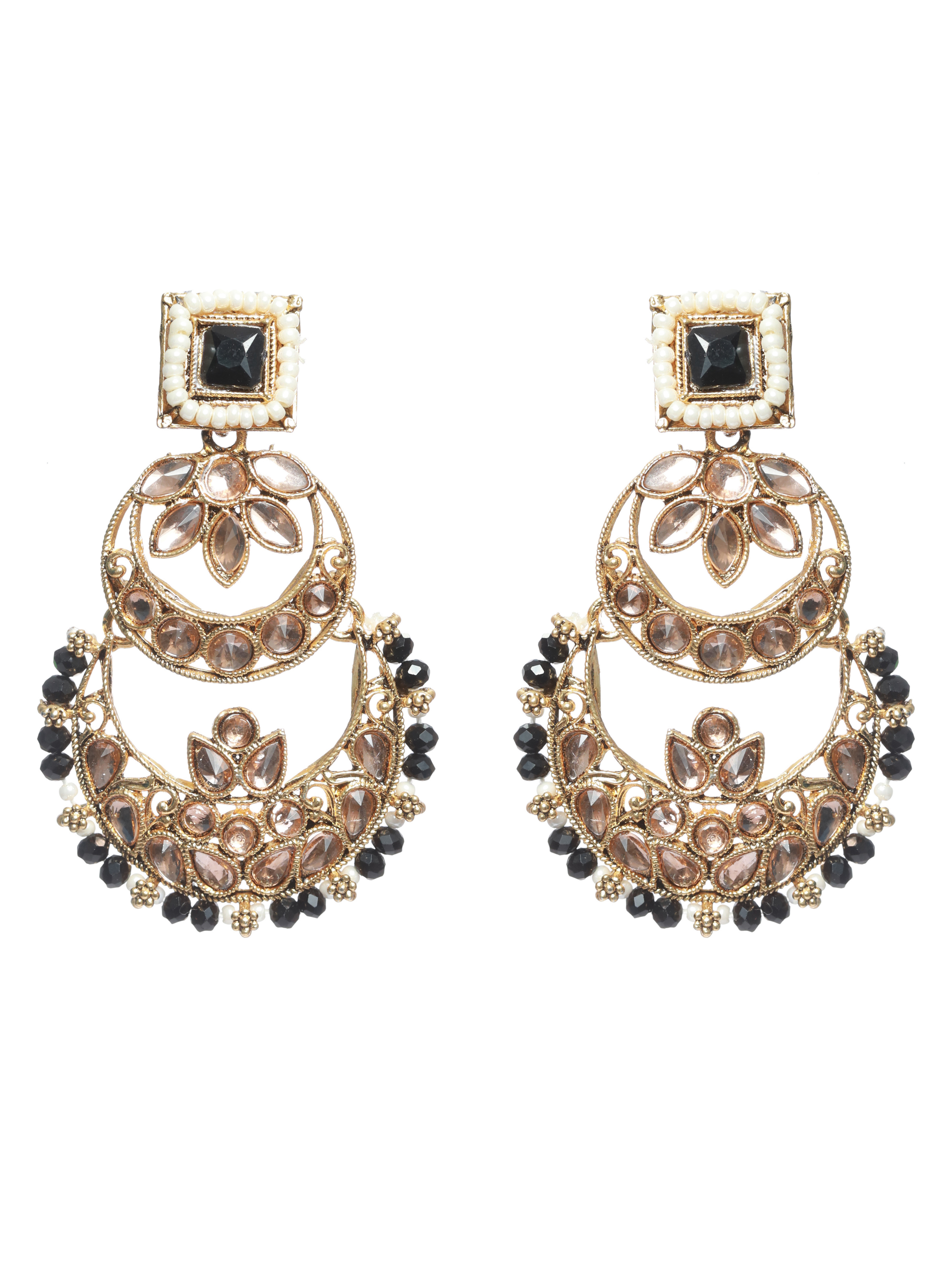 Black Kundan Gold Plated Choker Set with MaangTikka - Jazzandsizzle