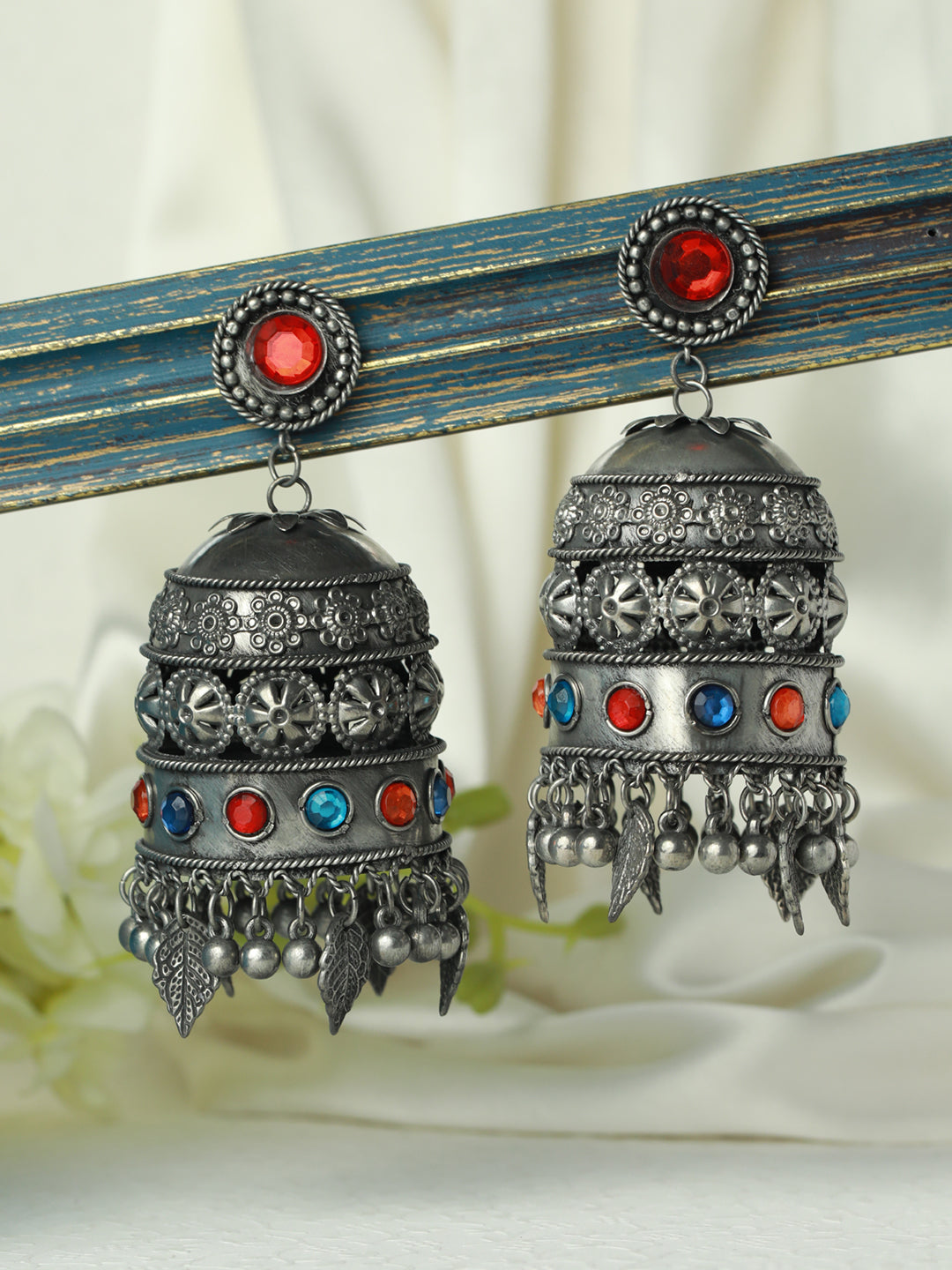 Multicoloured Contemporary Jhumkas - Jazzandsizzle