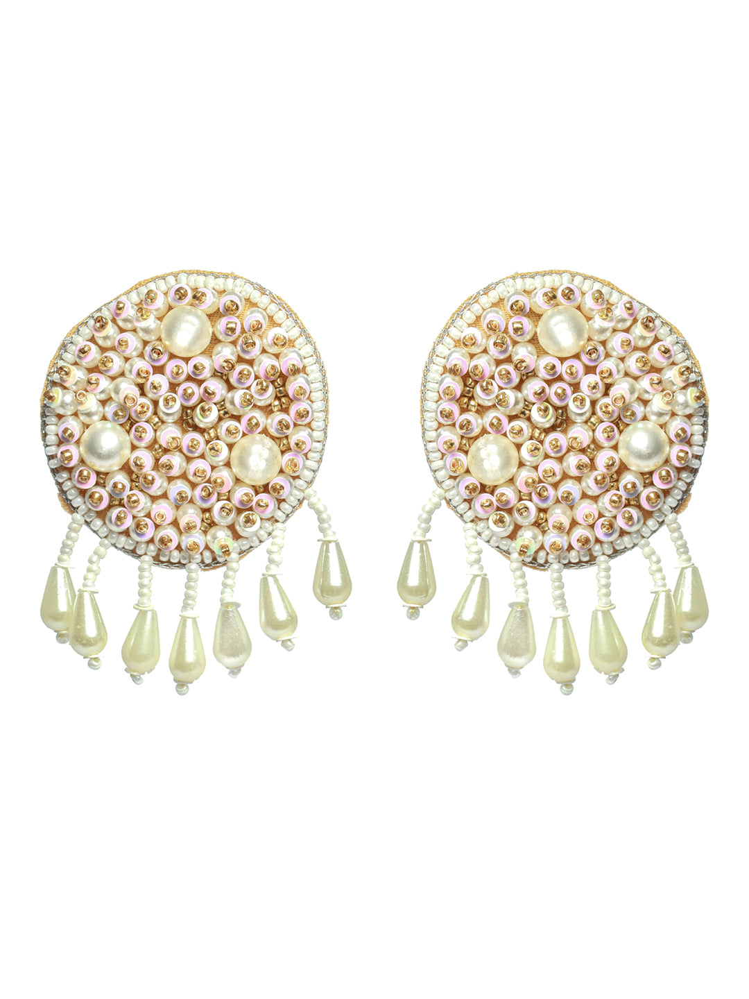 White Pearls Beaded Choker Handcrafted Necklace Set - Jazzandsizzle