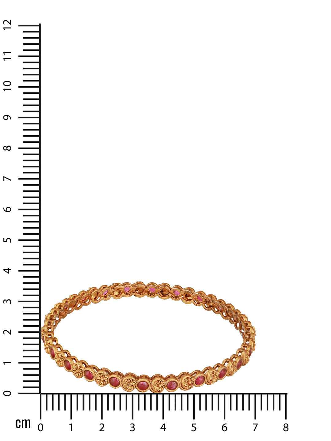 Jazz And Sizzle Set Of 2 Gold-Plated Red Pearl Beaded Handcrafted Bangles