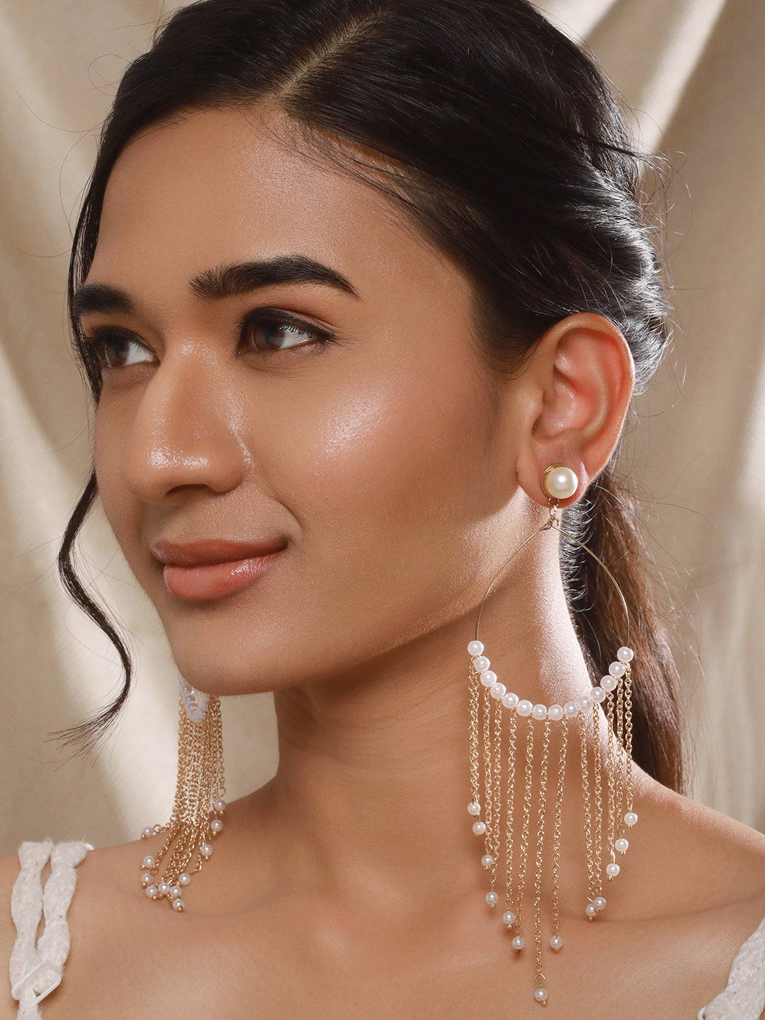 Jazz And Sizzle Pearl Beaded Drop Earrings