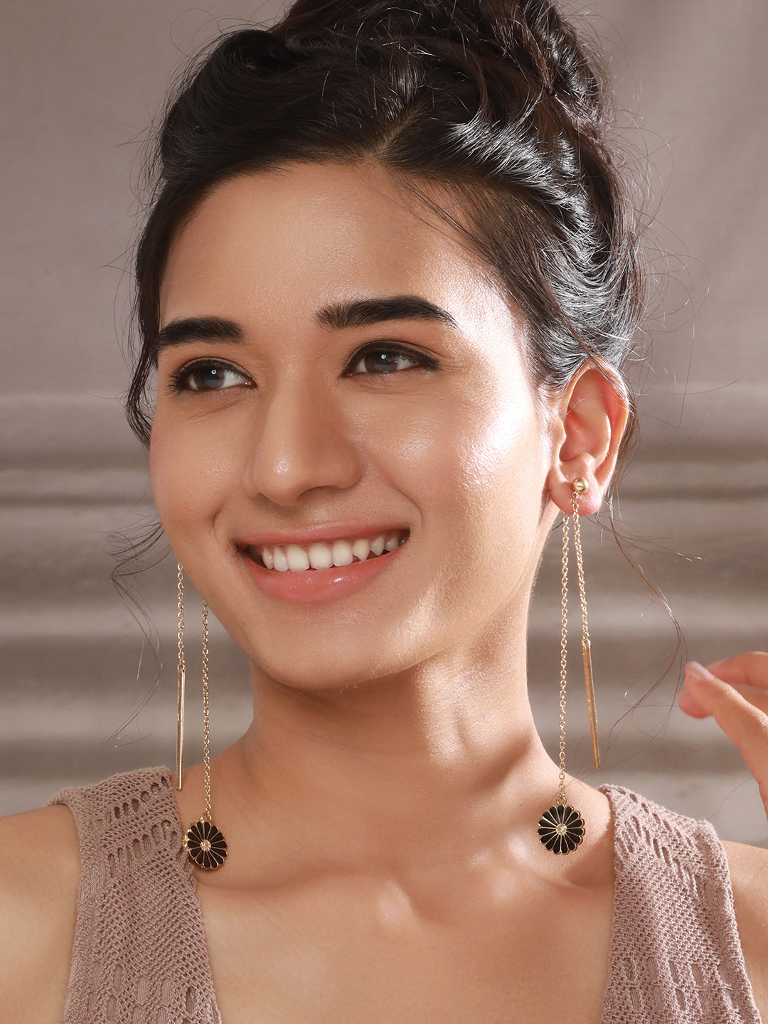 Jazz And Sizzle Set of 2 Pearl Beaded & Enameled Drop Earrings