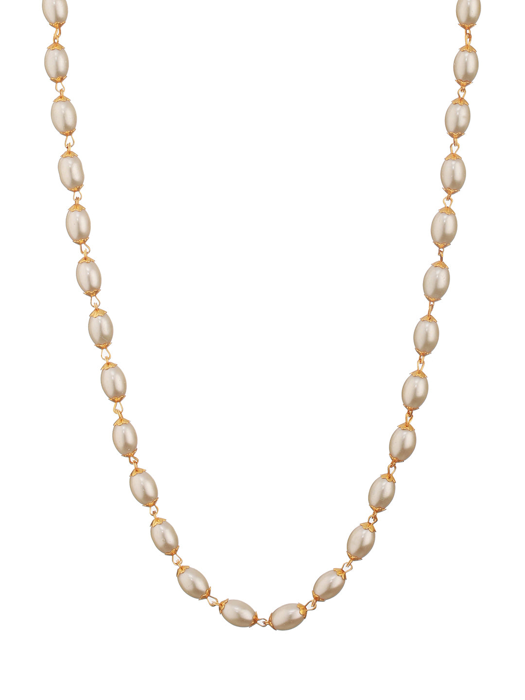 Jazz And Sizzle Gold-Plated Pearl Beaded Necklace
