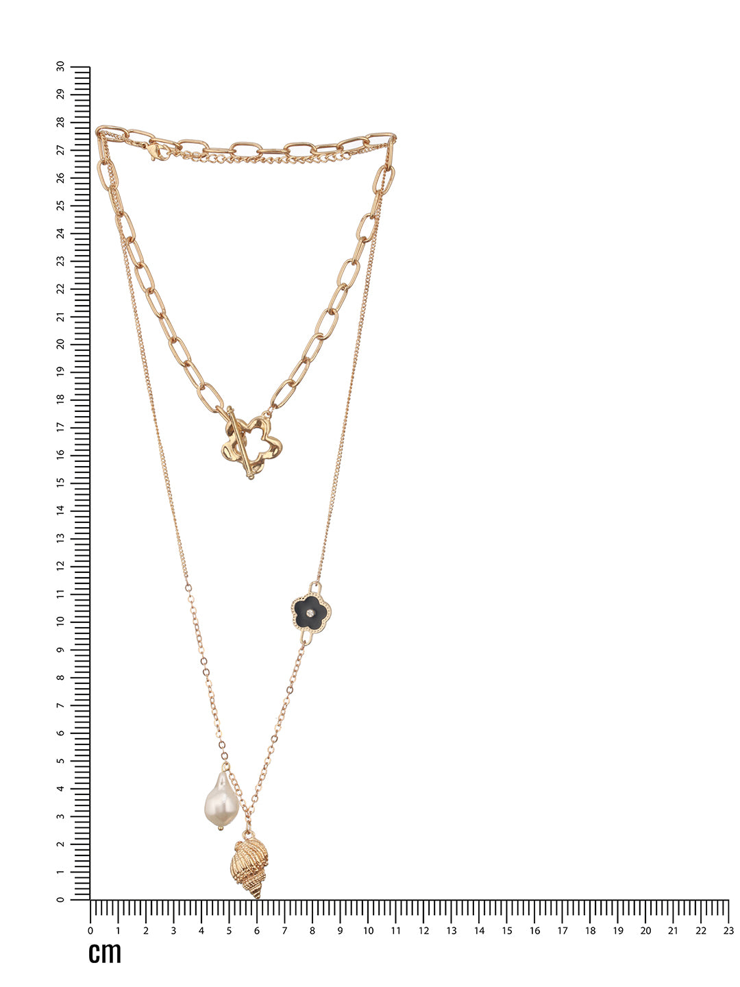 Jazz and Sizzle Gold-Plated & Floral Charm Necklace