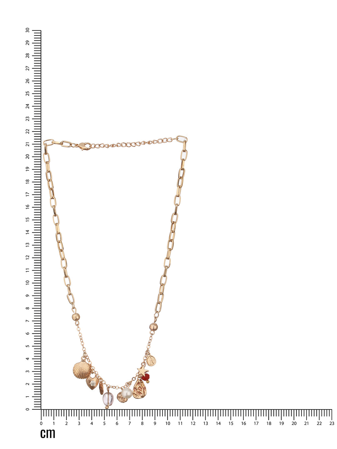 Jazz And Sizzle Gold-Plated Pearls & Charm Beaded Necklace Chain
